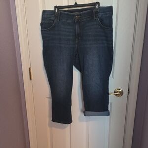 Lee Dark Blue Ankle Jeans